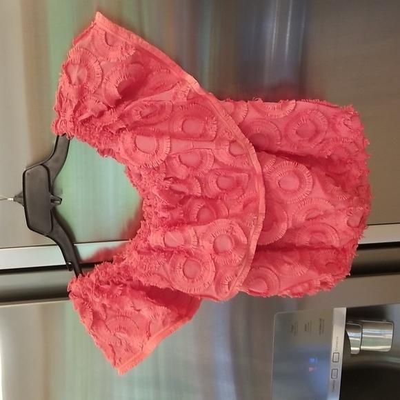 💕TRINA TURK💕 Veranda Top ~ Vista Voile Watermelon Red Medium M NWT - Picture 4 of 10